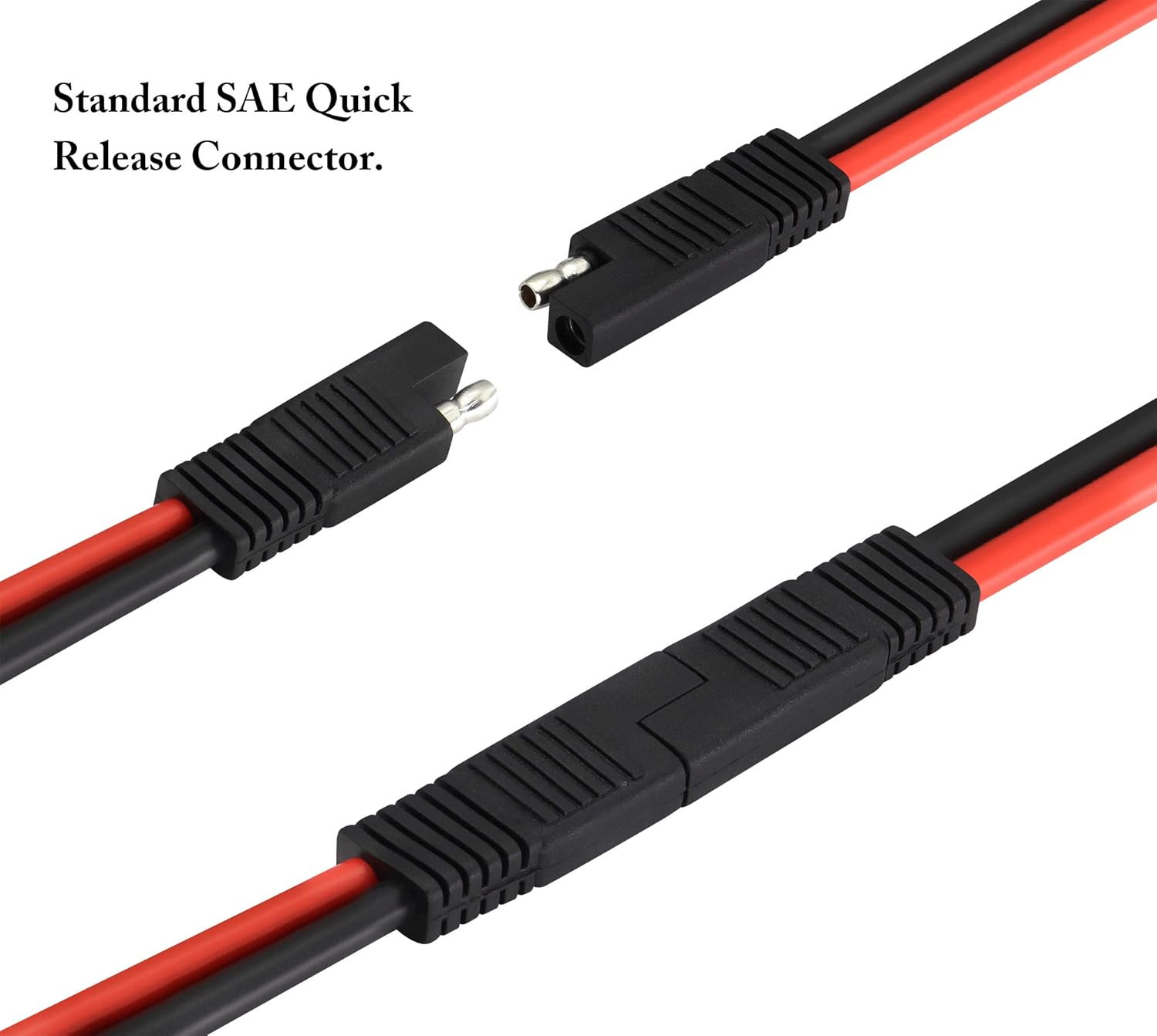 2 Pin Power Industrial Circular Connector to SAE Cable for Solar Panel Suitcase