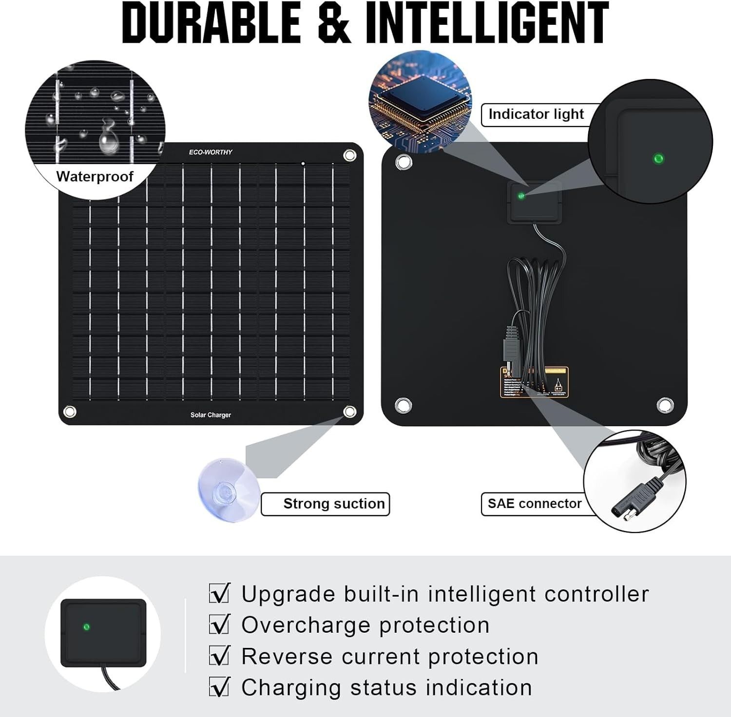 Efficient 10W Solar Battery Maintainer – Safeguard Your Vehicle’s Battery Life
