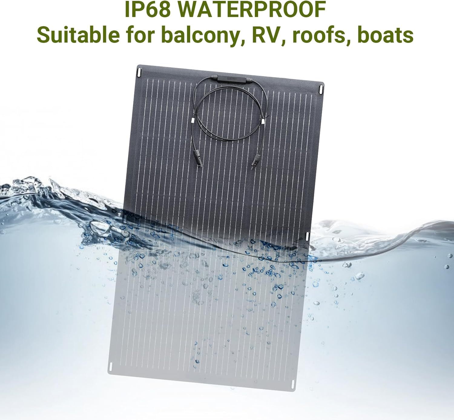 ALLPOWERS SF200 200W Flexible Solar Panel IP68 32V Off-Grid for Roof RV Boat UK