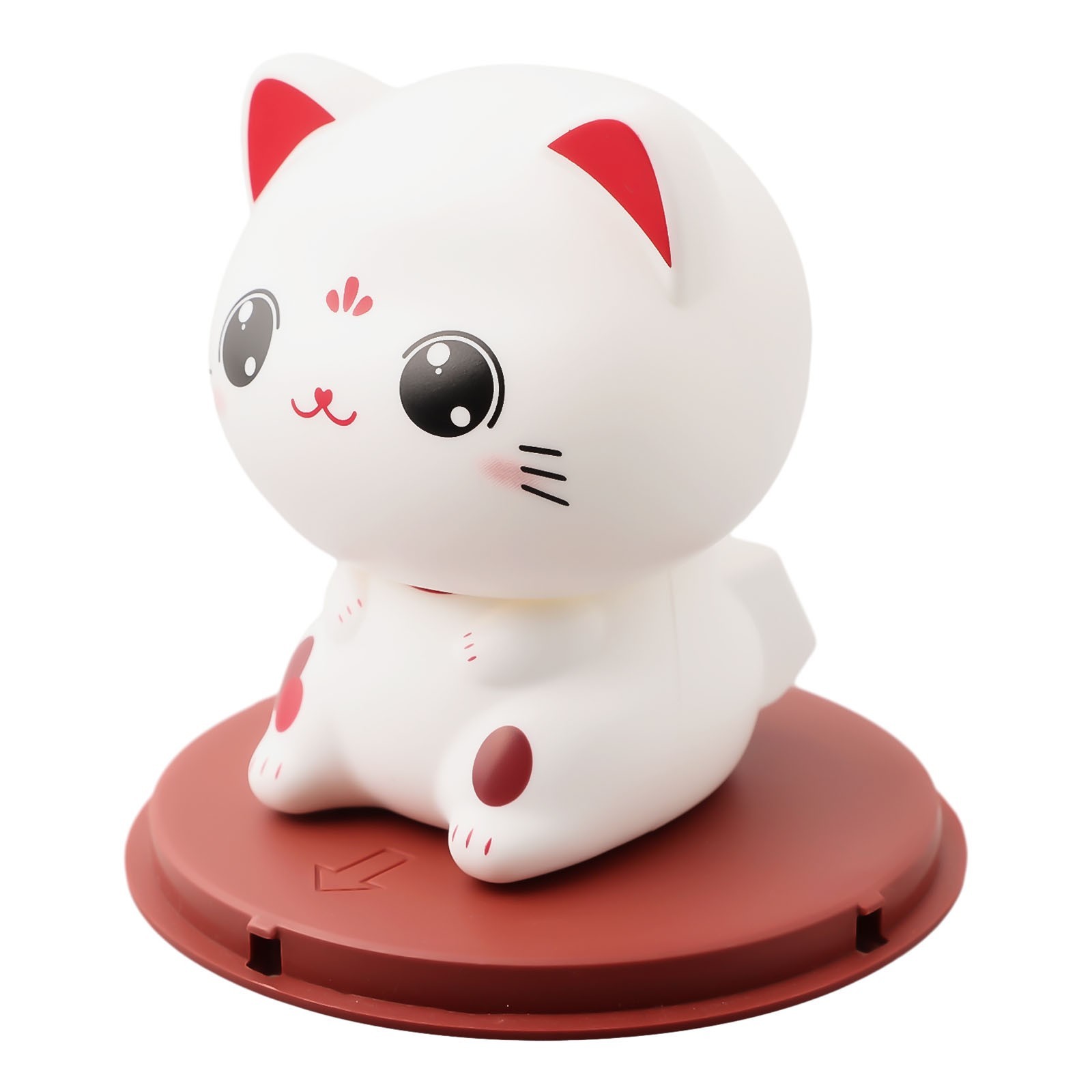Lucky Cat Solar Powered Auto Waving Figurine Perfect for Good Luck and Wealth