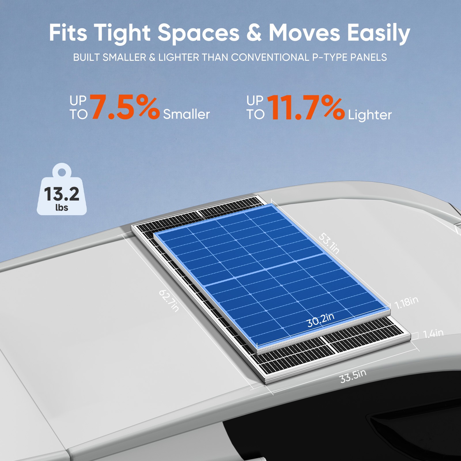 300W 12V Monocrystalline Solar Panel for Home RV Trailer Off Grid Boat Caravan
