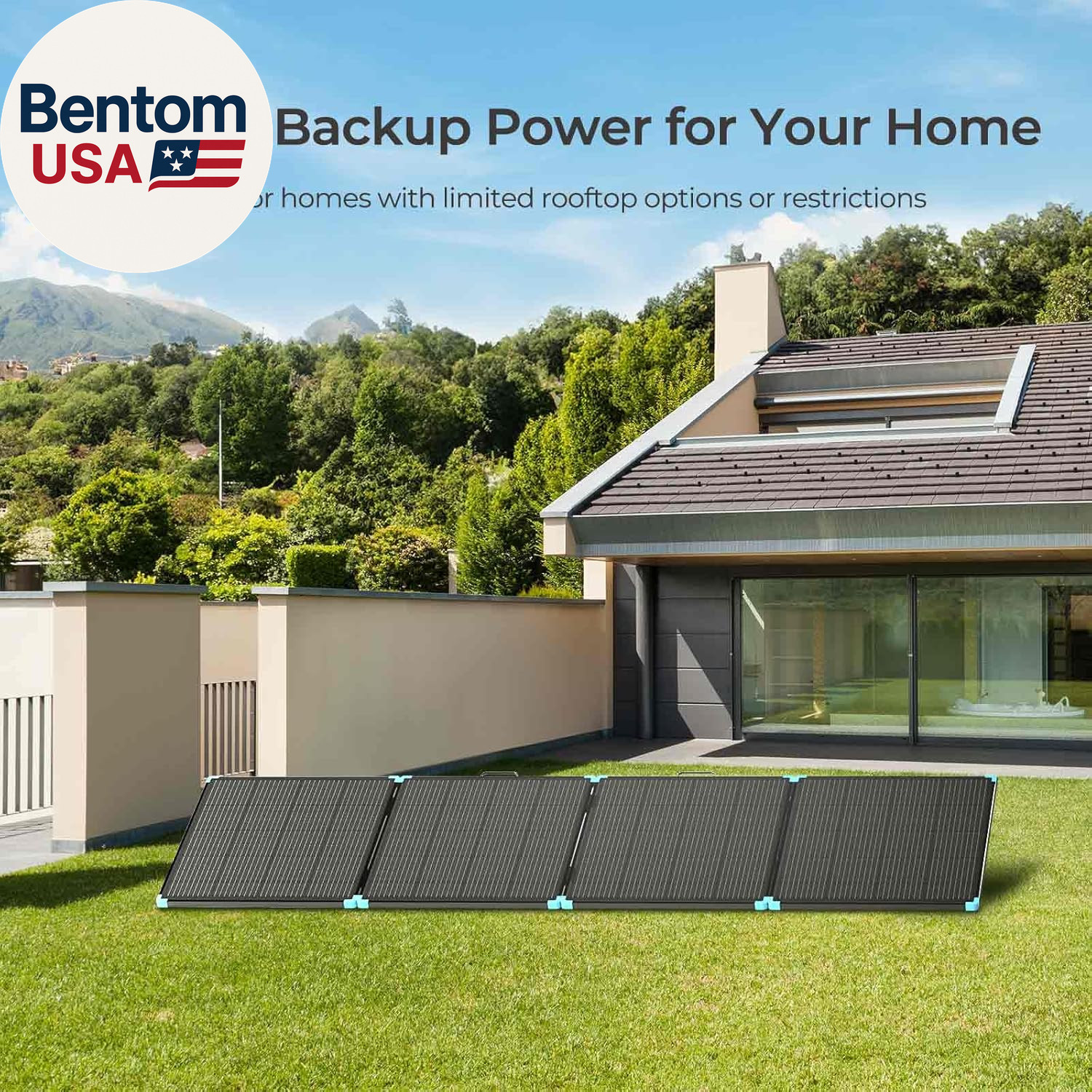 400W Portable Solar Panel Suitcase, 23% High Efficiency Foldable Solar Charger f