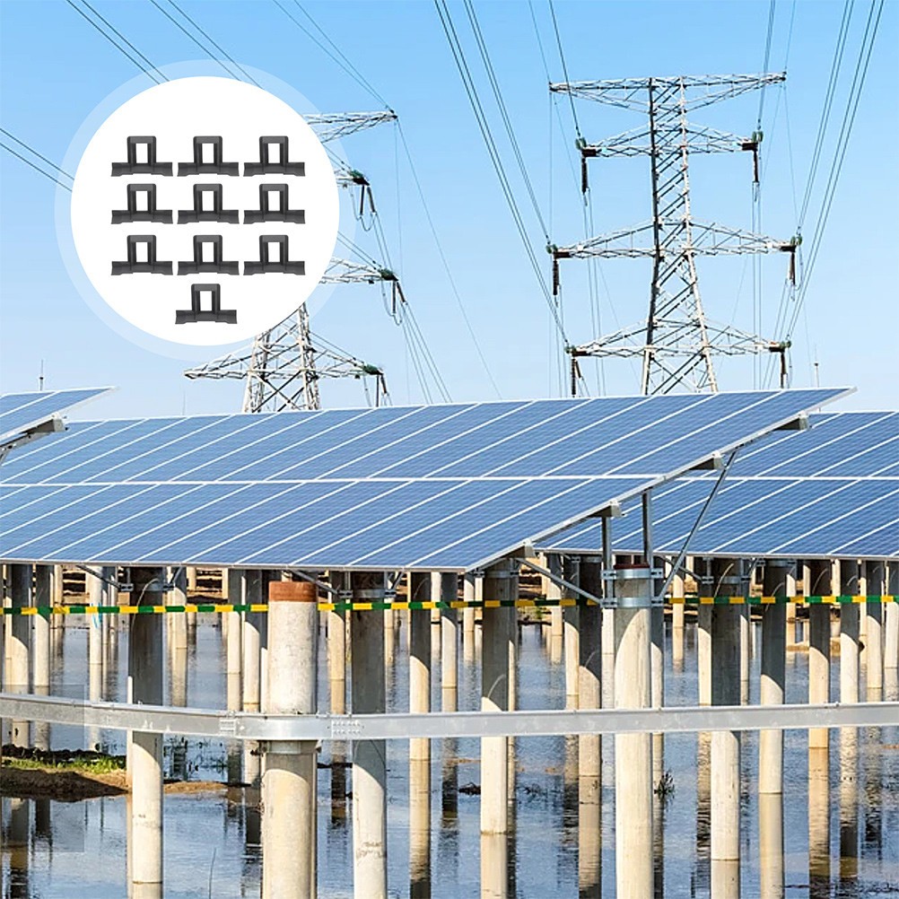 10Pcs Reusable Solar Panel Water Drain Clips ABS Clamp for Panel Edges