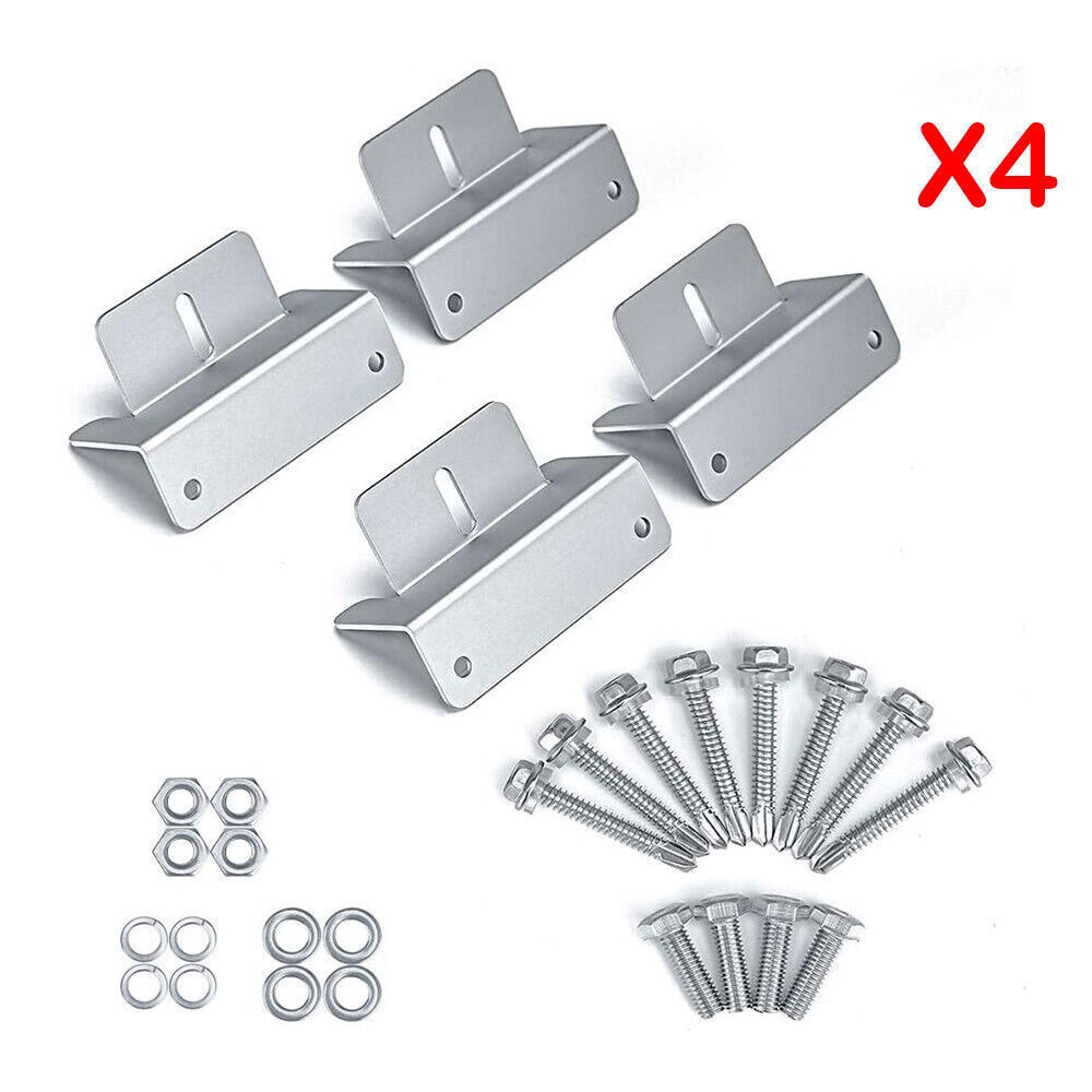 16X SOLAR PANEL Z BRACKET MOUNT MOUNTING SET RV BOAT FLAT ROOF WALL ALUMINIUM US