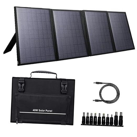 Portable Solar Panel Foldable Solar Charger for Outdoor Solar Power Station 40W