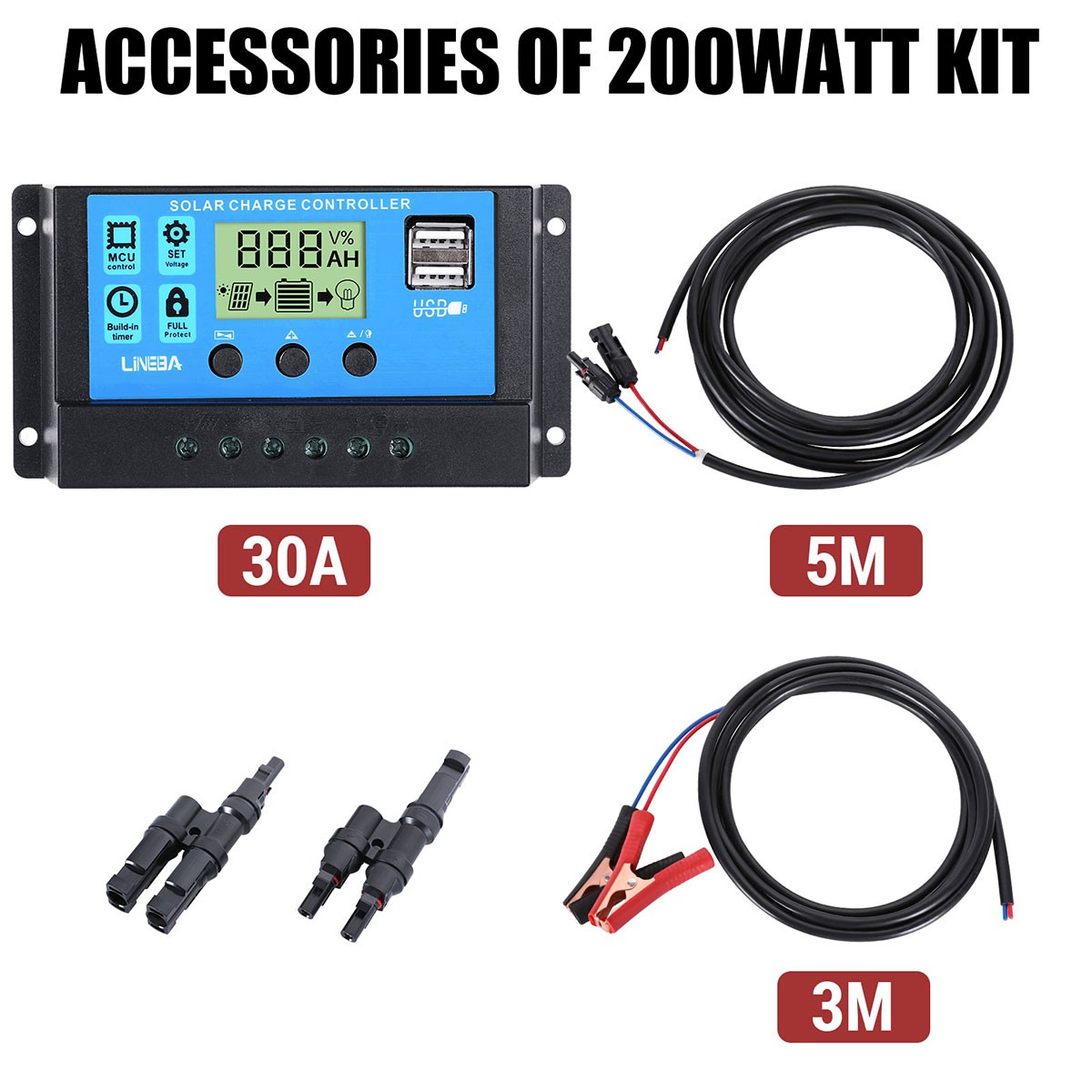 400W 200W Flexible Solar Panel Mono 12V Portable Camping Home RV Battery Charge