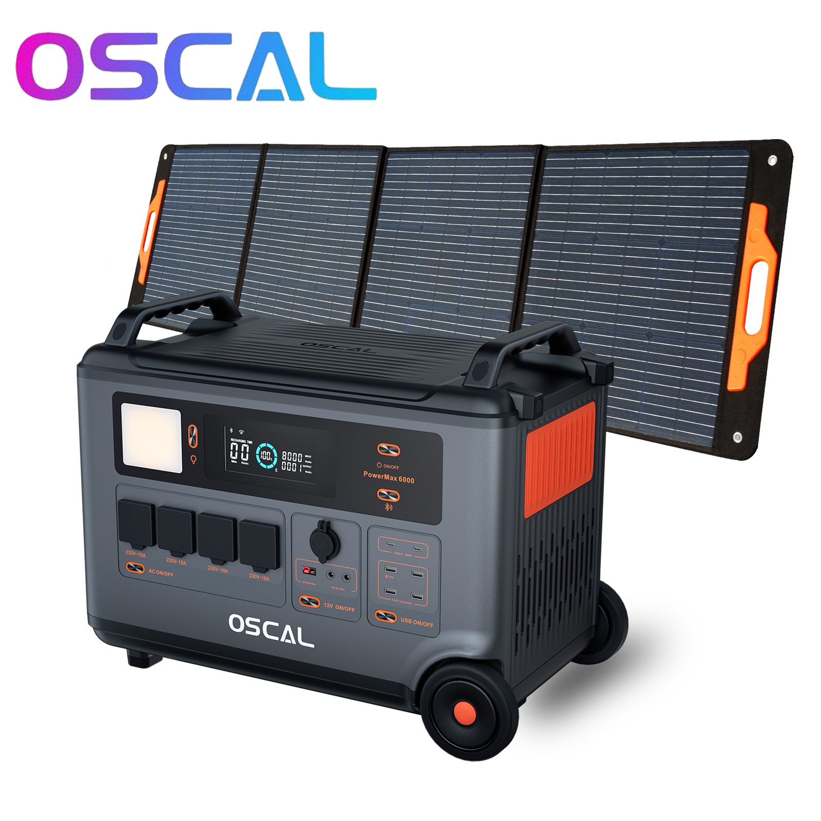 Blackview OSCAL PowerMax 6000 Portable Power Station 6000W 3600Wh + Solar Panel
