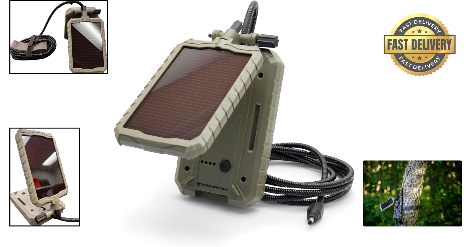 3000mAh Sol-Pak Solar Battery Pack with 10ft Insulated Cable for Trail Cameras