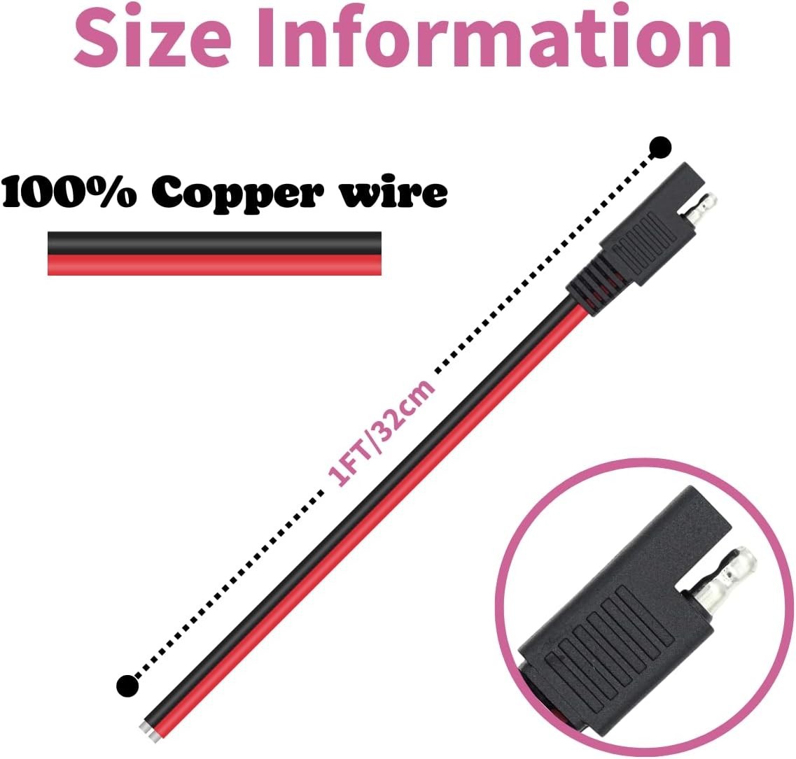 High-Quality SAE Extension Cable 14 AWG – Durable, Flexible, and Outdoor Ready