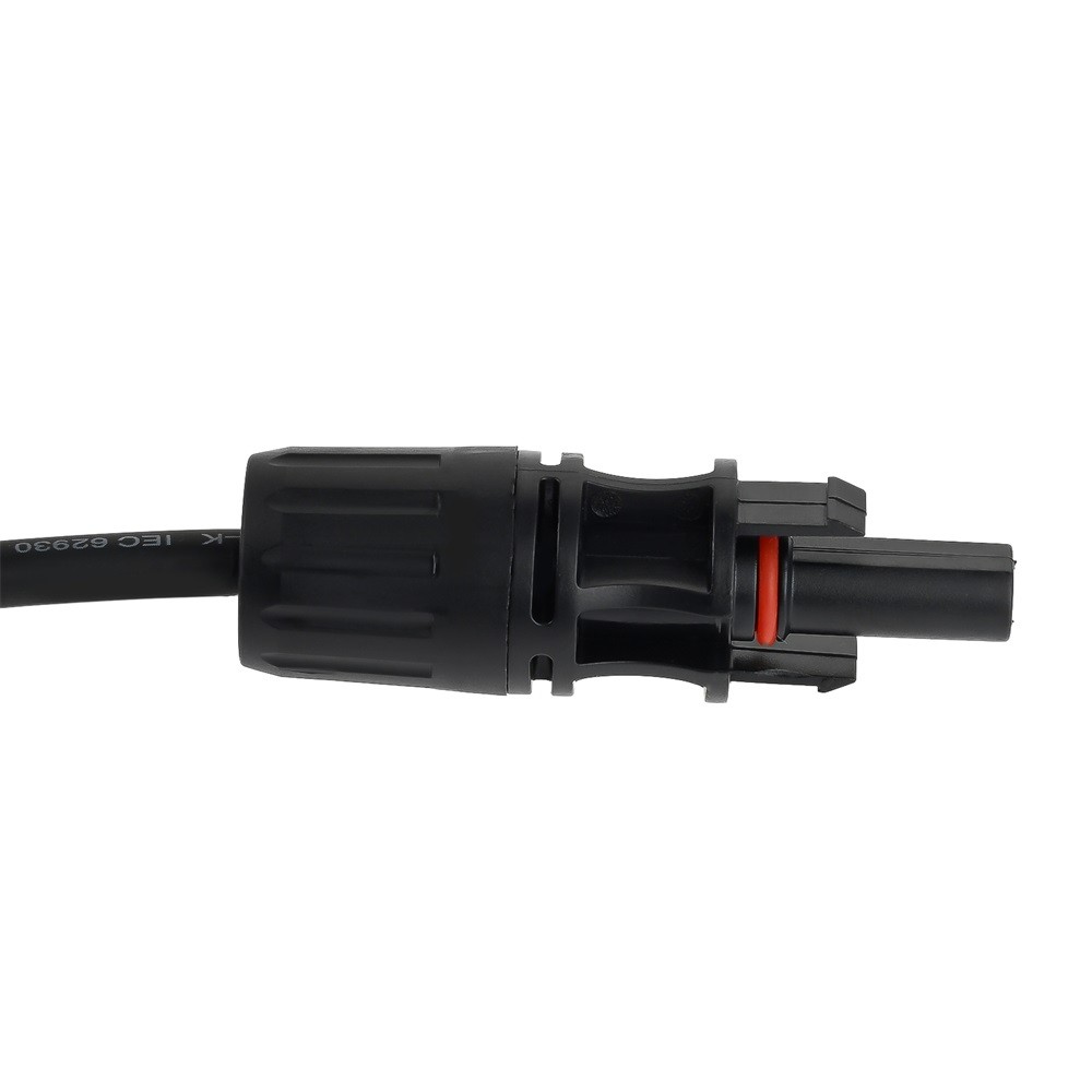 Red/Black 10Ft 12AWG 1500V Solar Extension Cable with Female and Male Connectors