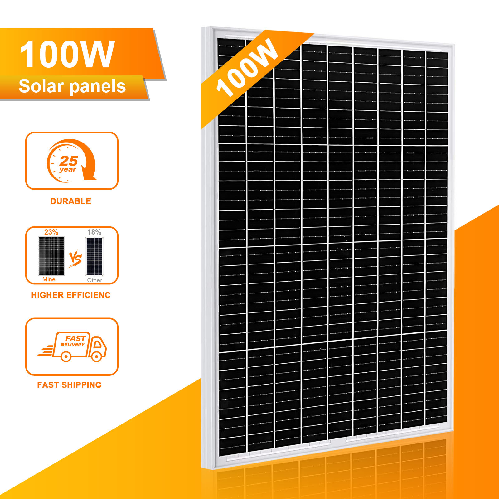 400W Solar Panel Kit Monocrystalline 12V Solar Panels Camp RV Caravan Boat Car
