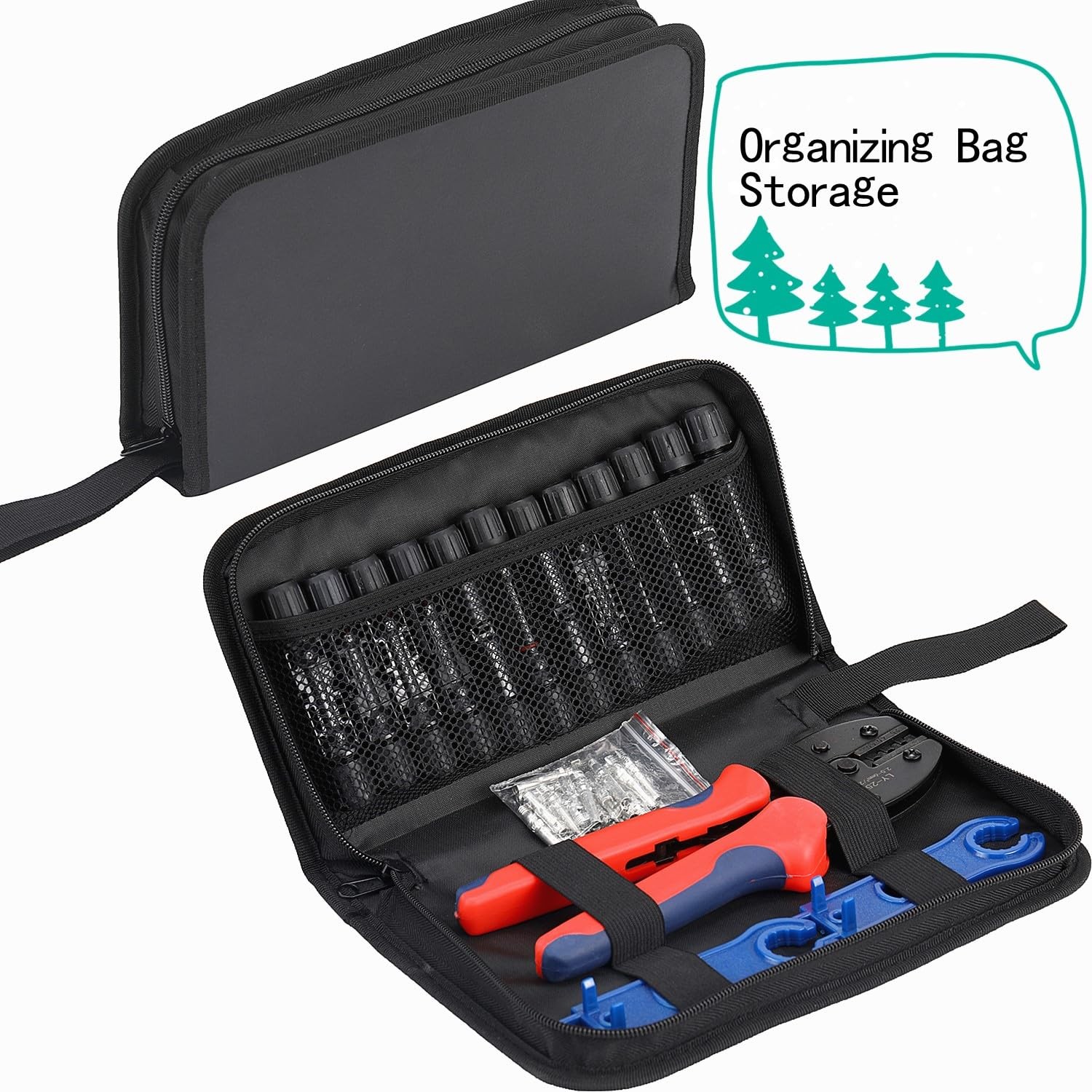 Solar Crimper Tool Kit 51 PCS Tools – a Crimper, 12 Pairs Black