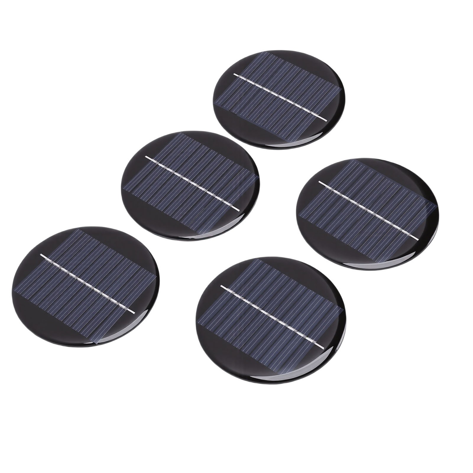 5pcs Round Monocrystalline Silicon Solar Panel For Small Devices