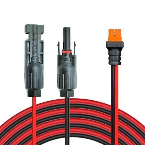 Solar Panel Charging Kit with XT60i Connectors & 50FT 12AWG Cable for Power Stat