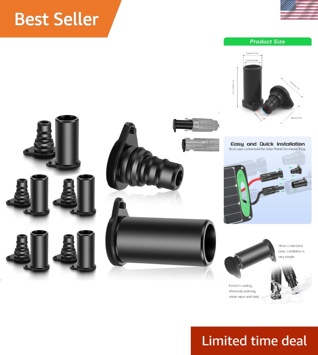Effortless Installation 5 Pairs Solar Connector Caps – Protection for Solar