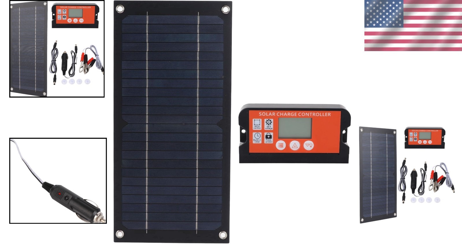 Lightweight 600W Solar Panel Kit with 100A Controller for Easy Outdoor Charging