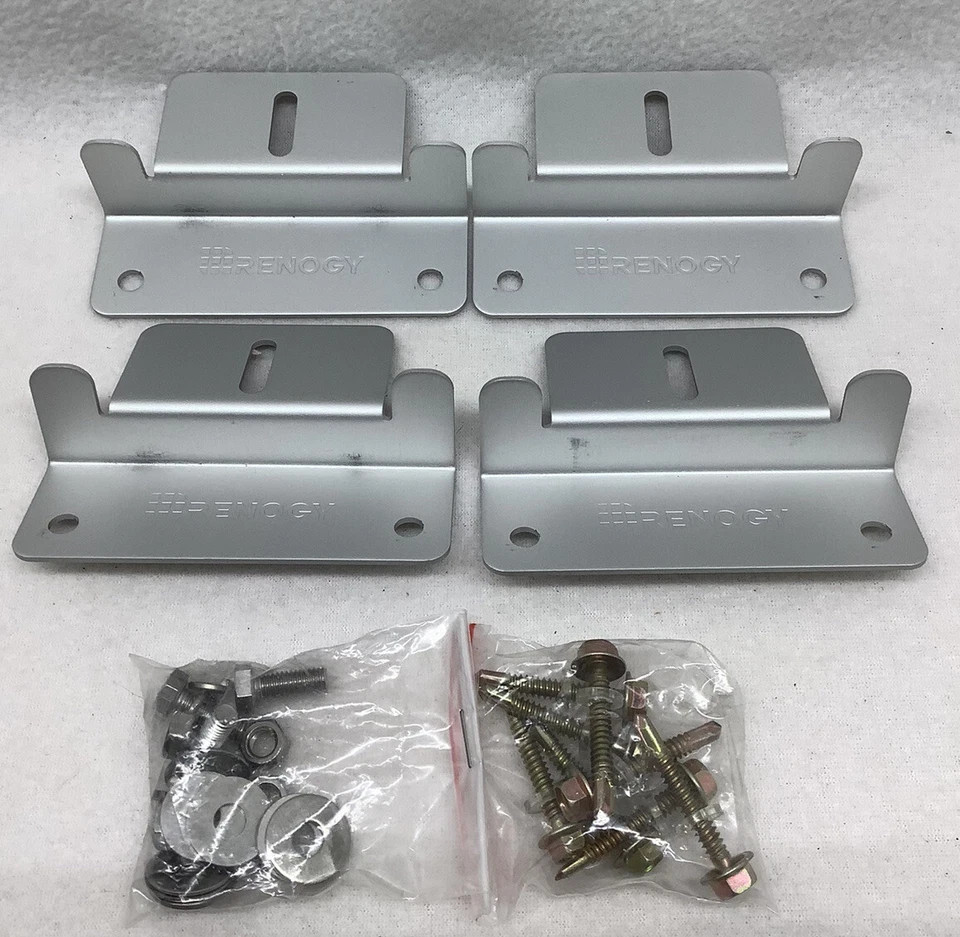 Renogy 4 Pcs of Solar Panel Mounting Z Brackets Lightweight Aluminum