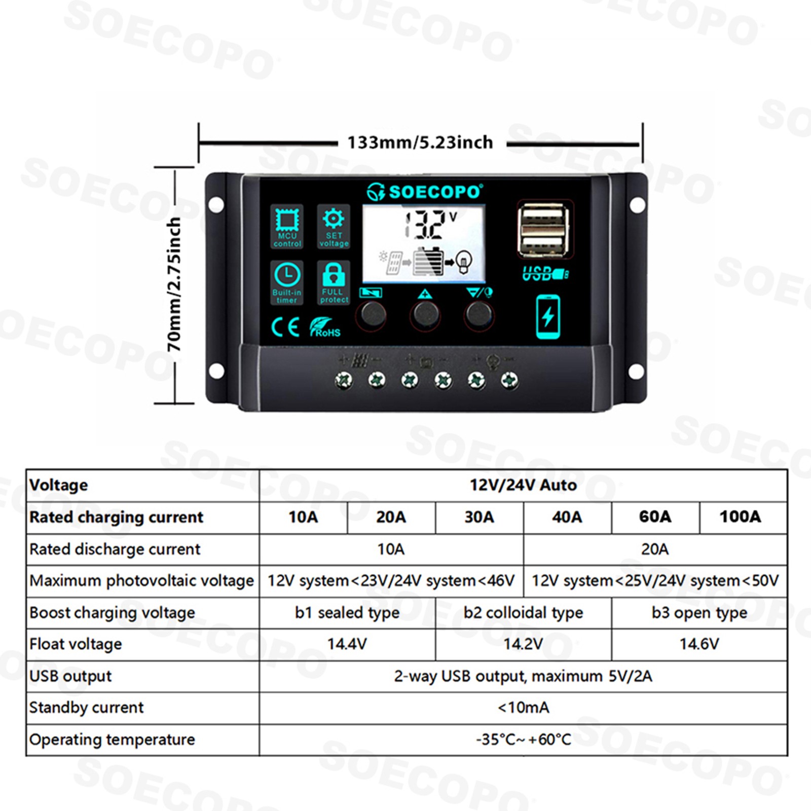 Complete 7000W Off-Grid Solar Kit 7000W Inverter 2pc 300W Solar Panels 110V/220V