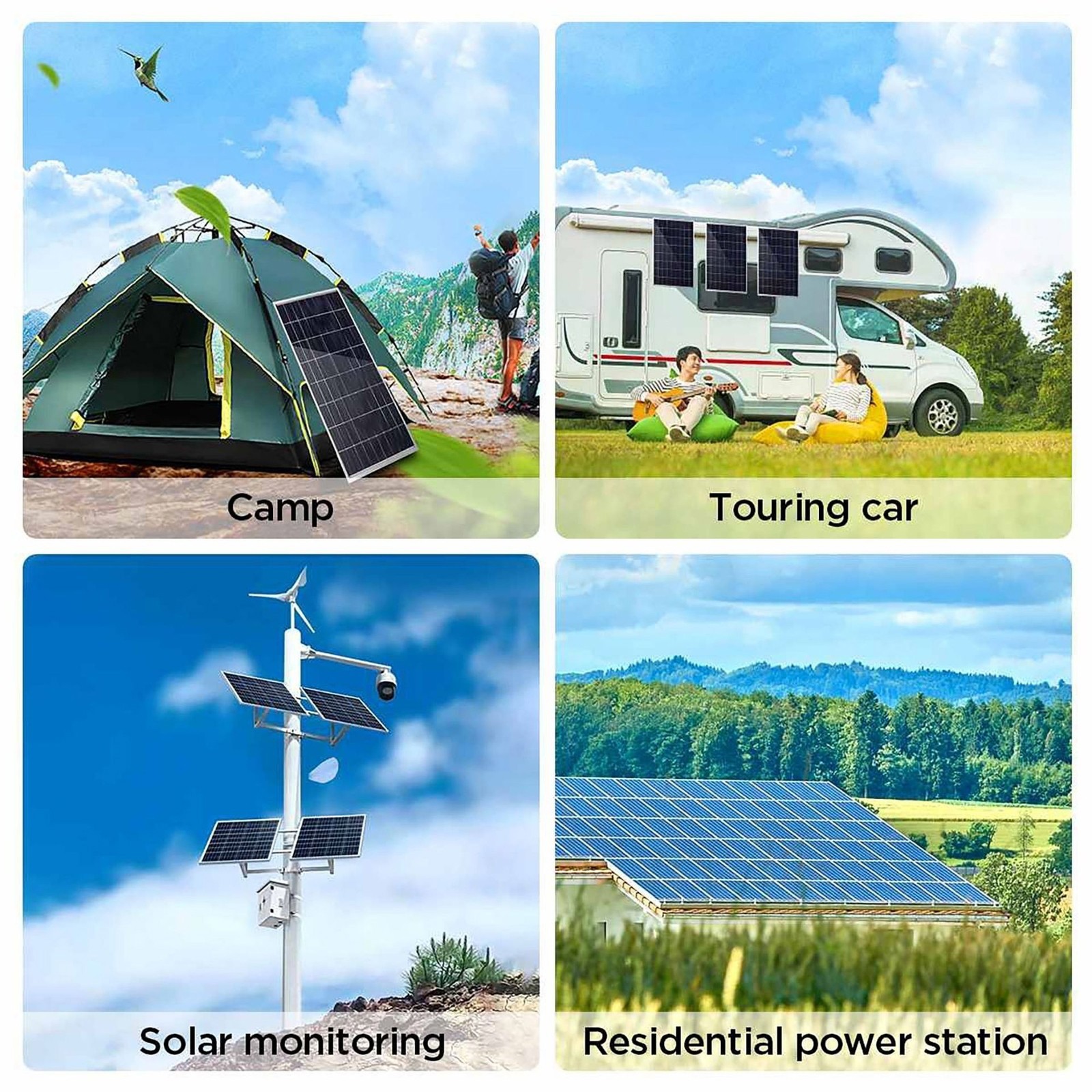 30W Solar Panel Trickle Charger 12V Solar Battery 100A W / Controller Maintainer