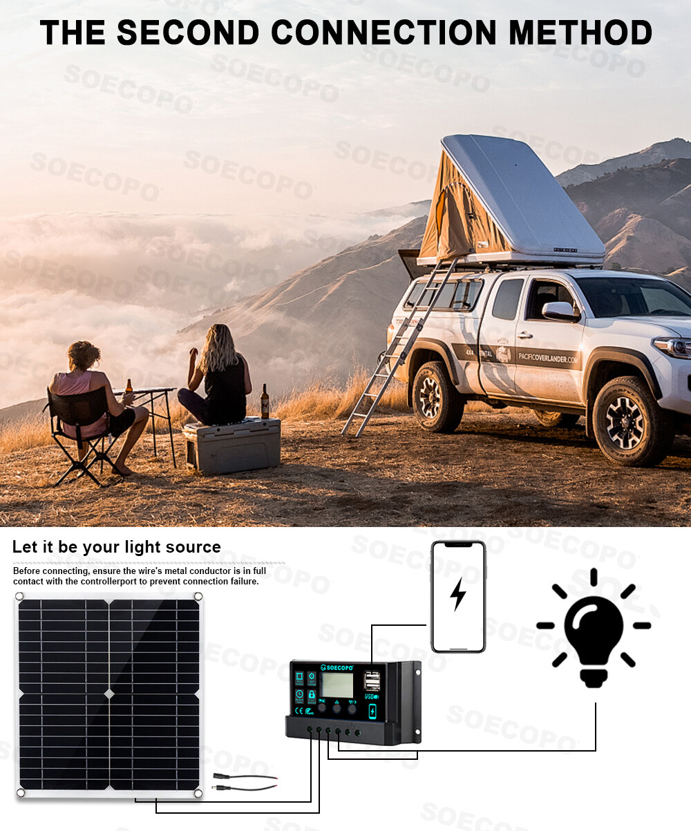 6000W 110V 100A Solar Panel Kit Complete Solar Power Generator Home Grid System