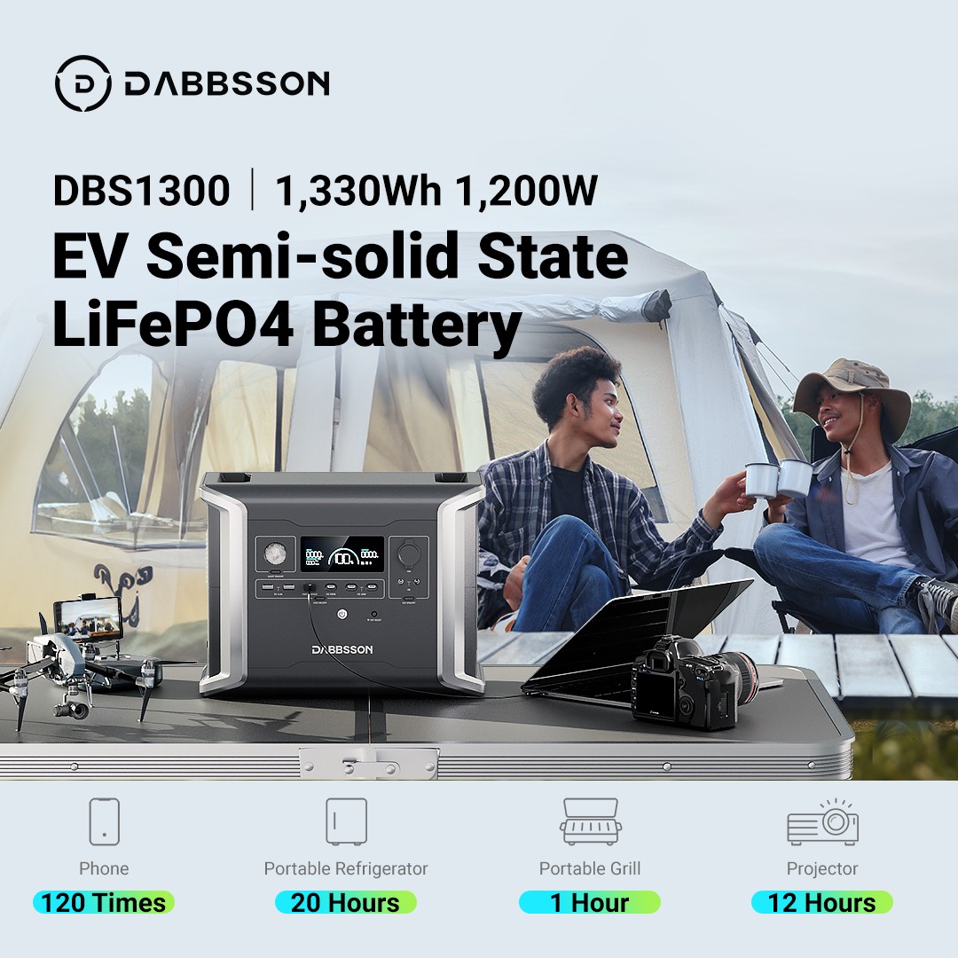 Dabbsson 3030Wh 1200W Portable Power Station Solar Generator w/ Backup Battery