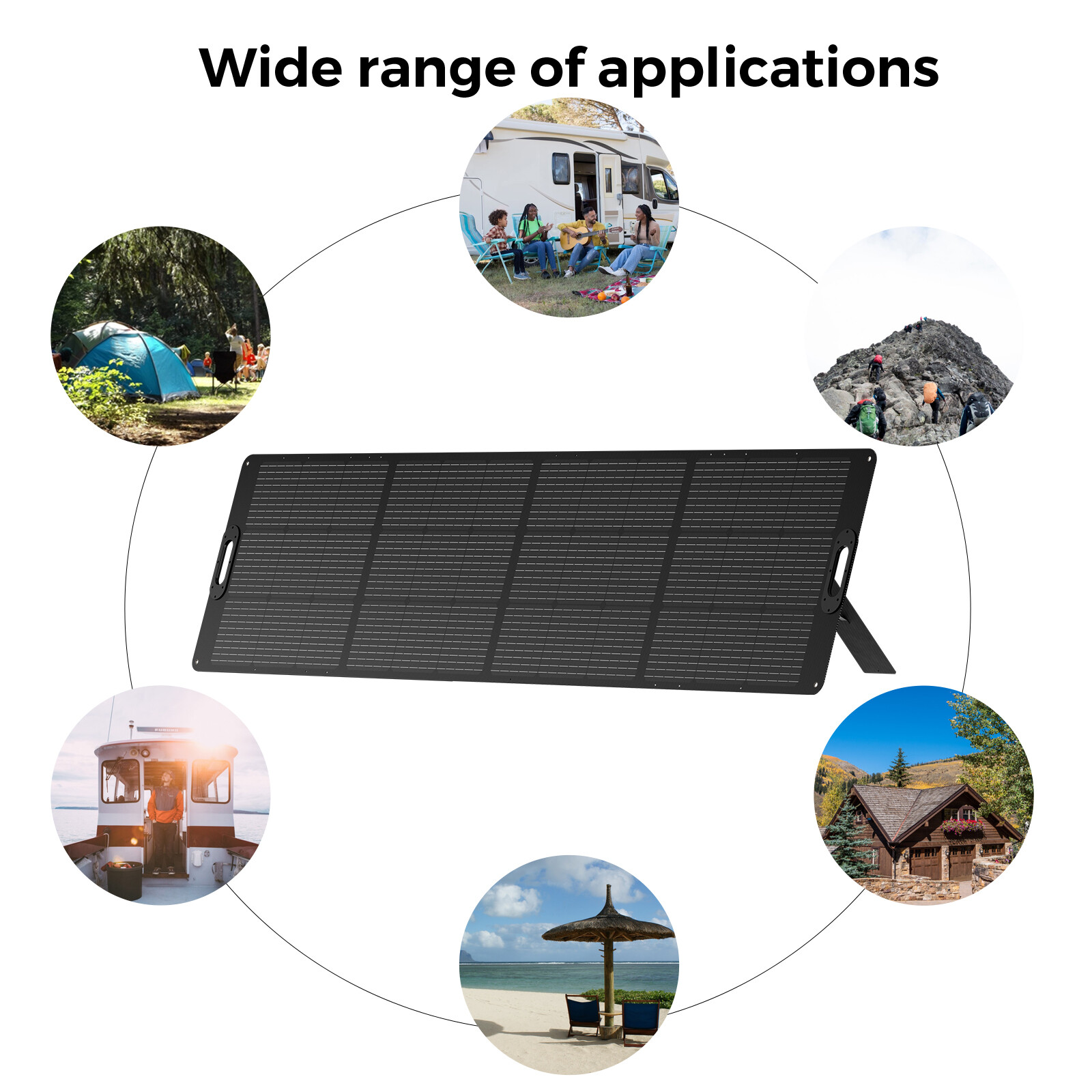 OUPES 360w Foldable Solar Panel Kit Portable Built-in Ports Waterproof