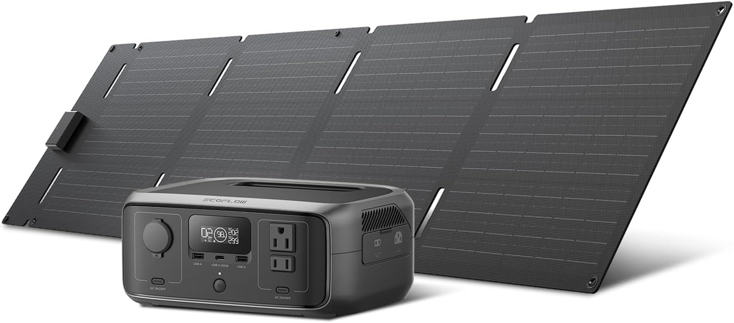 Portable Power Station RIVER 2, 256Wh LiFePO4 Battery/ 1 Hour Fast Charging