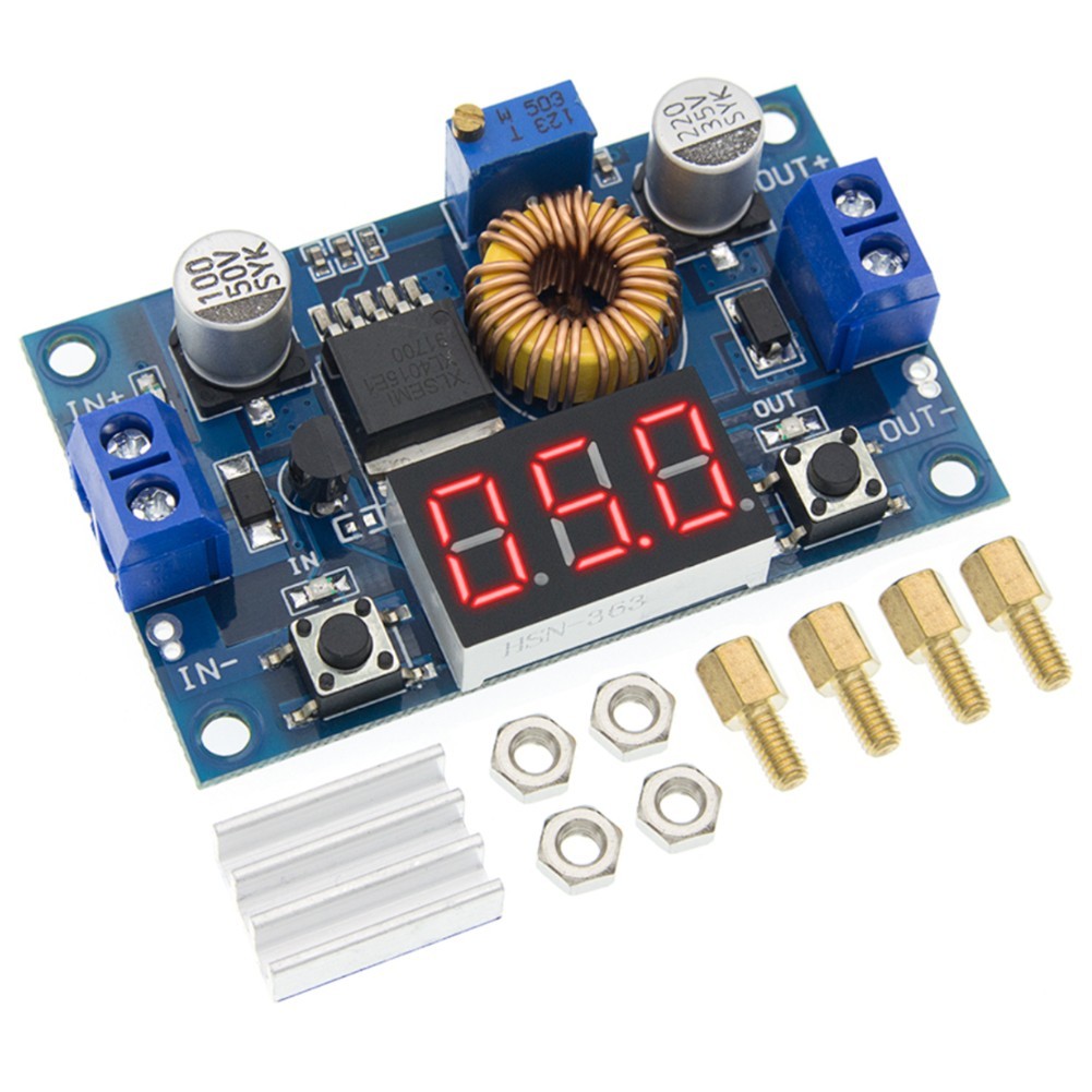 Stable 5A DCDC Voltage Converter with Self Correcting Volt Meter Display