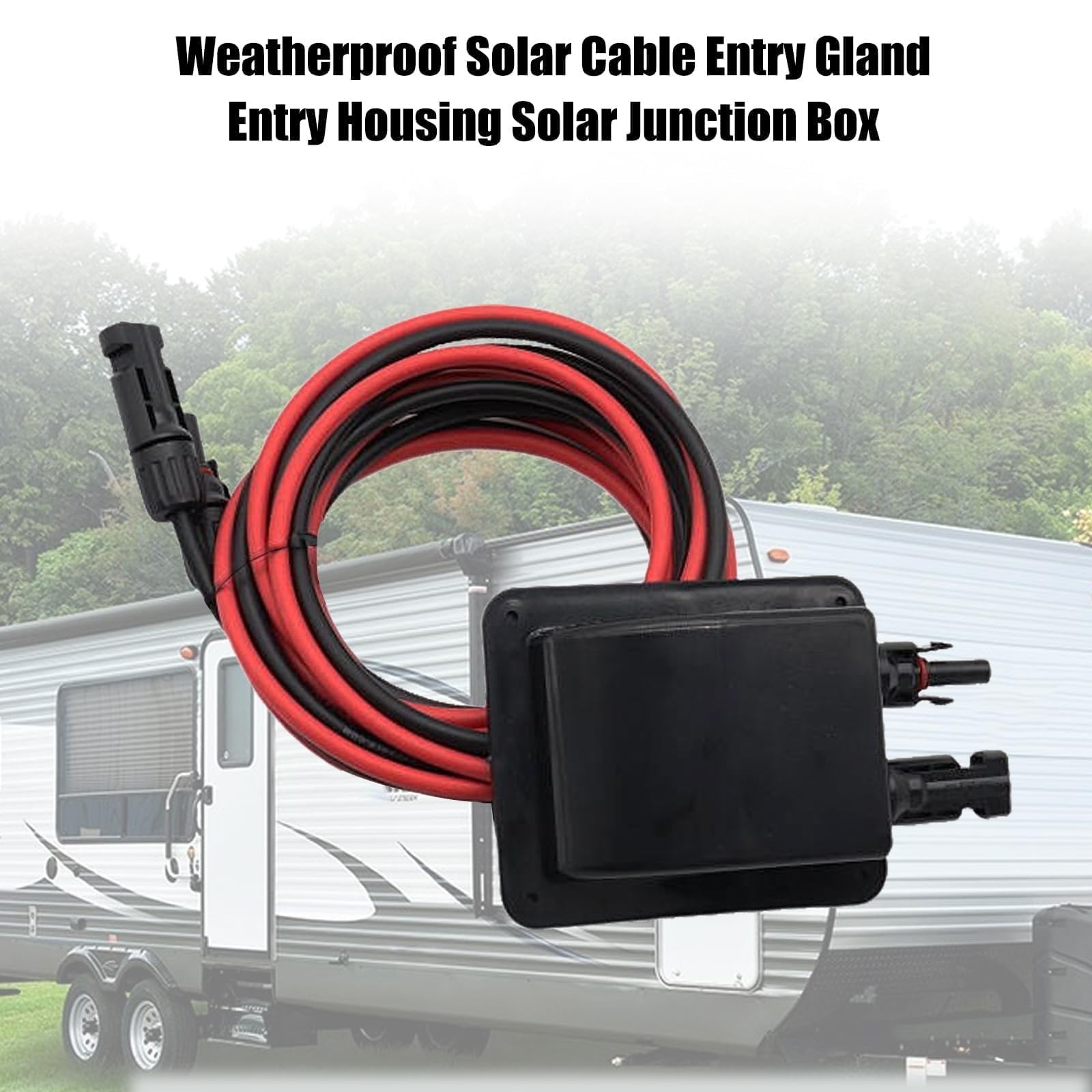 Weatherproof Solar Cable Entry Gland Entry Housing Solar Junction Box Fits fo…