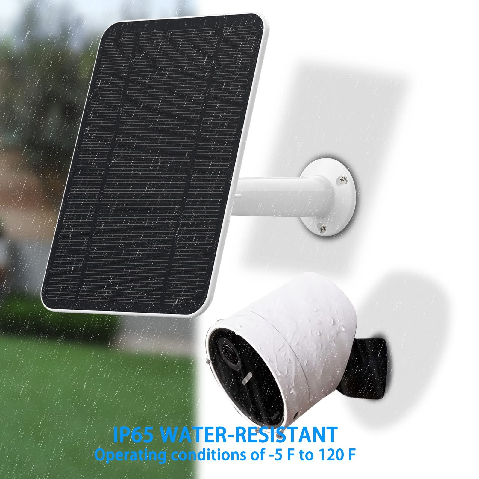 Solar Panel 4W Compatible with SimpliSafe Outdoor Camera Secure Wall Mount IP65