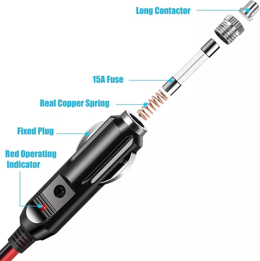 12V/24V Xt60I Car Charging Cable Car Charger 4.9FT 14AWG Compatible with Ecoflow