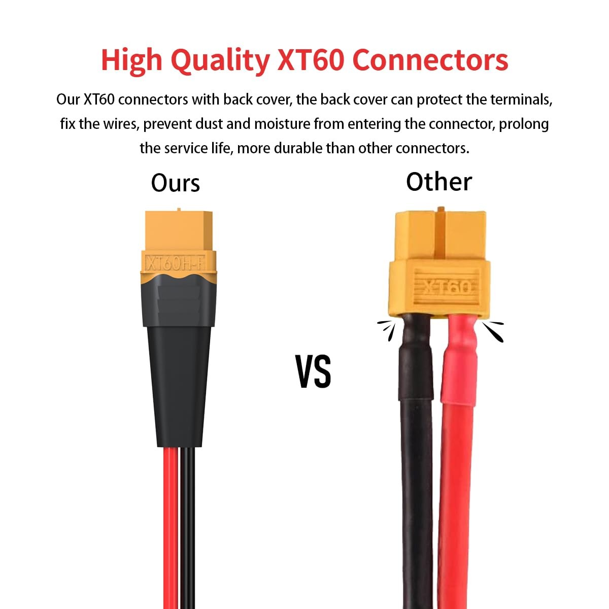 XT60 to Anderson Adapter,12AWG XT60 Female to Anderson Connector Cable for Po…