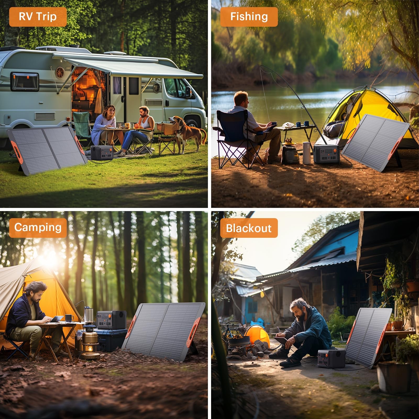 100w Portable Solar Panelcamping Essentials100 Watt 20v Foldable Solar Charger F