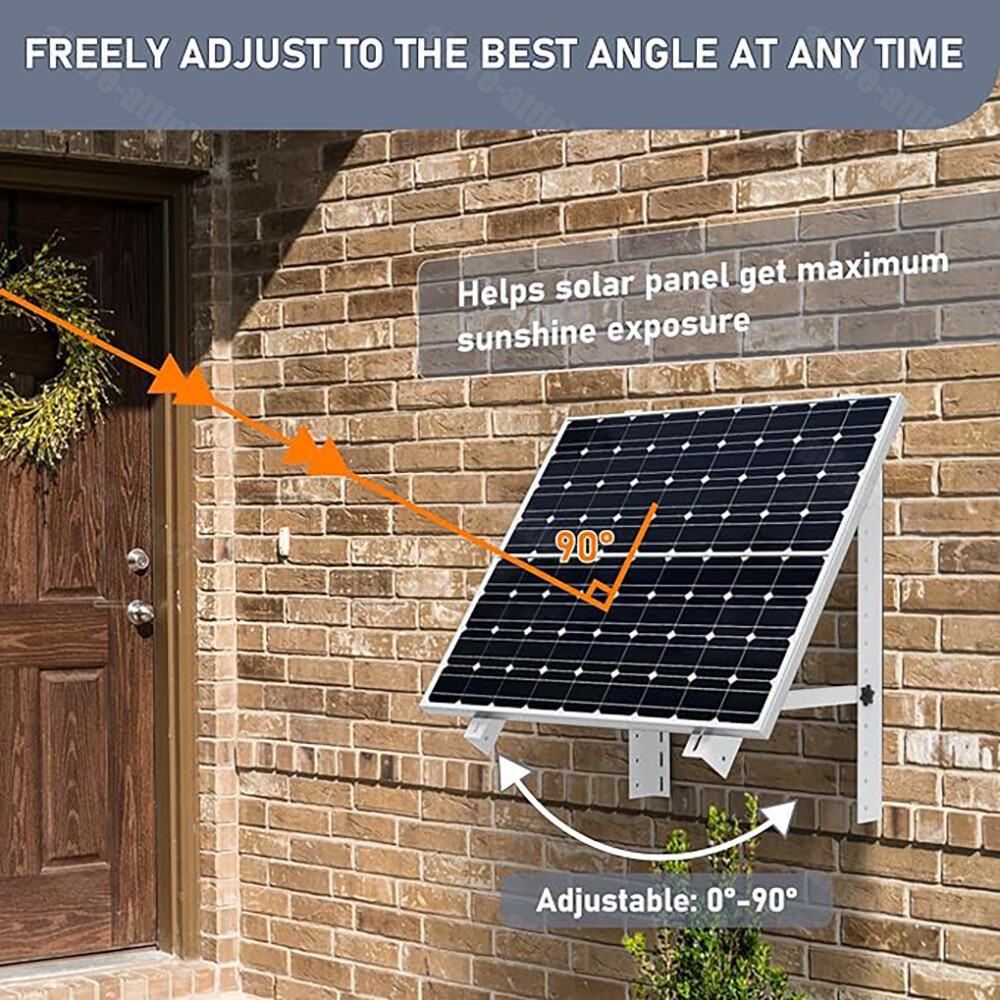 28″ Solar Panel RV Tilt Mount Brackets Ground Roof Flat Surface Adjustable Frame