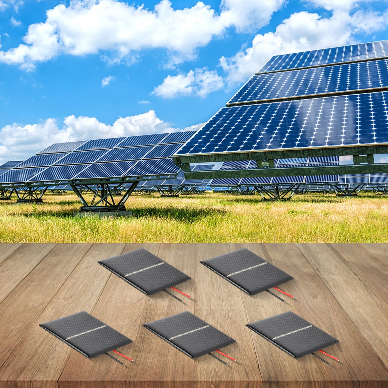 5PCS Solar Energy Panels 0 45W 3V for Outdoor Applications and Energy Needs