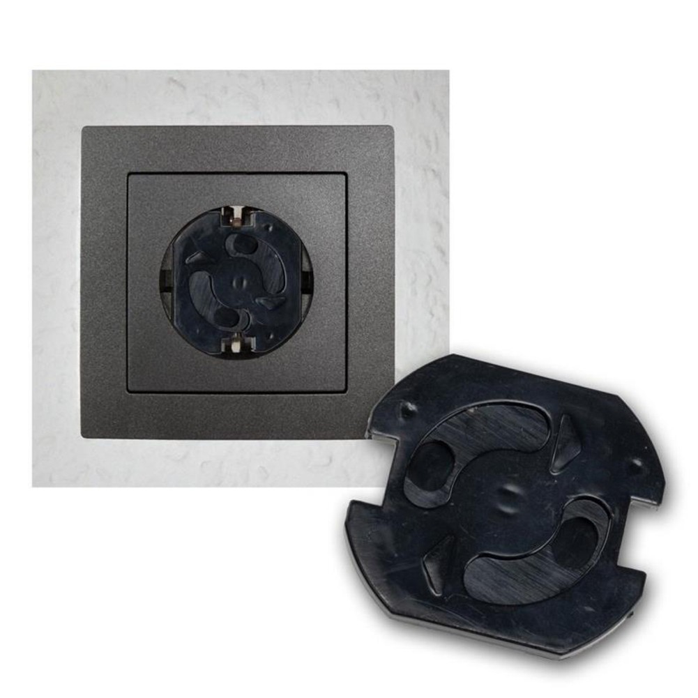 25 Pack Child Protection Socket Covers Secure Fit and Easy to Use Black