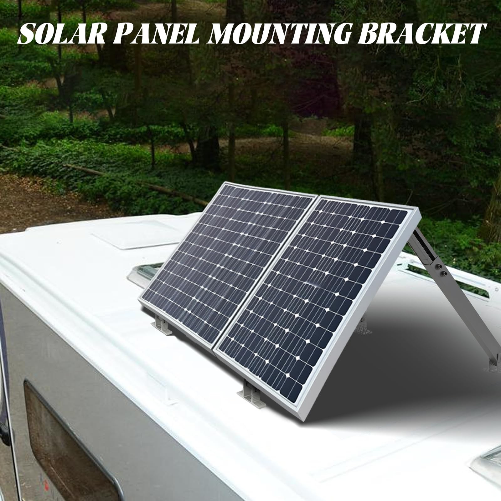 Adjustable Solar Panel Tilt Mount Brackets 14-27in for 100W-450W Panels RV Boat