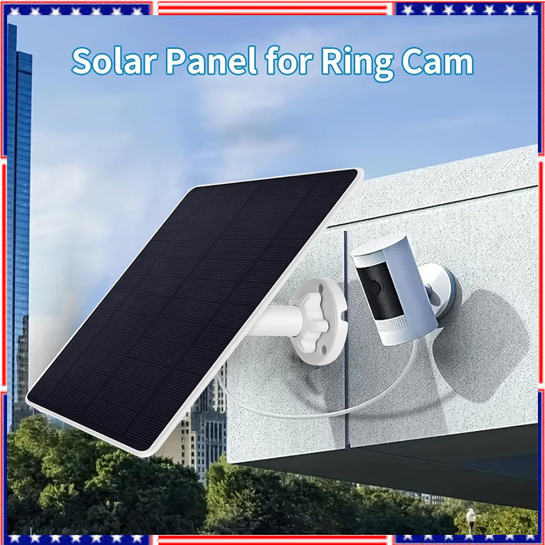 Solar Panel for Ring Camera(2Nd Generation), 2 Pack 5W Solar Panel with 10FT/3M