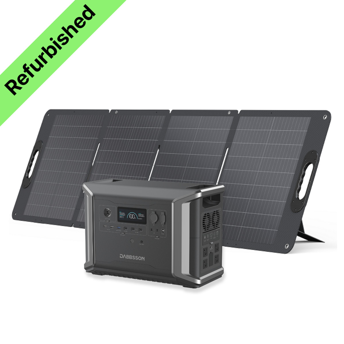 Dabbsson 2330Wh 2200W Power Station Solar Generator w/ 210W Folding Solar Panel