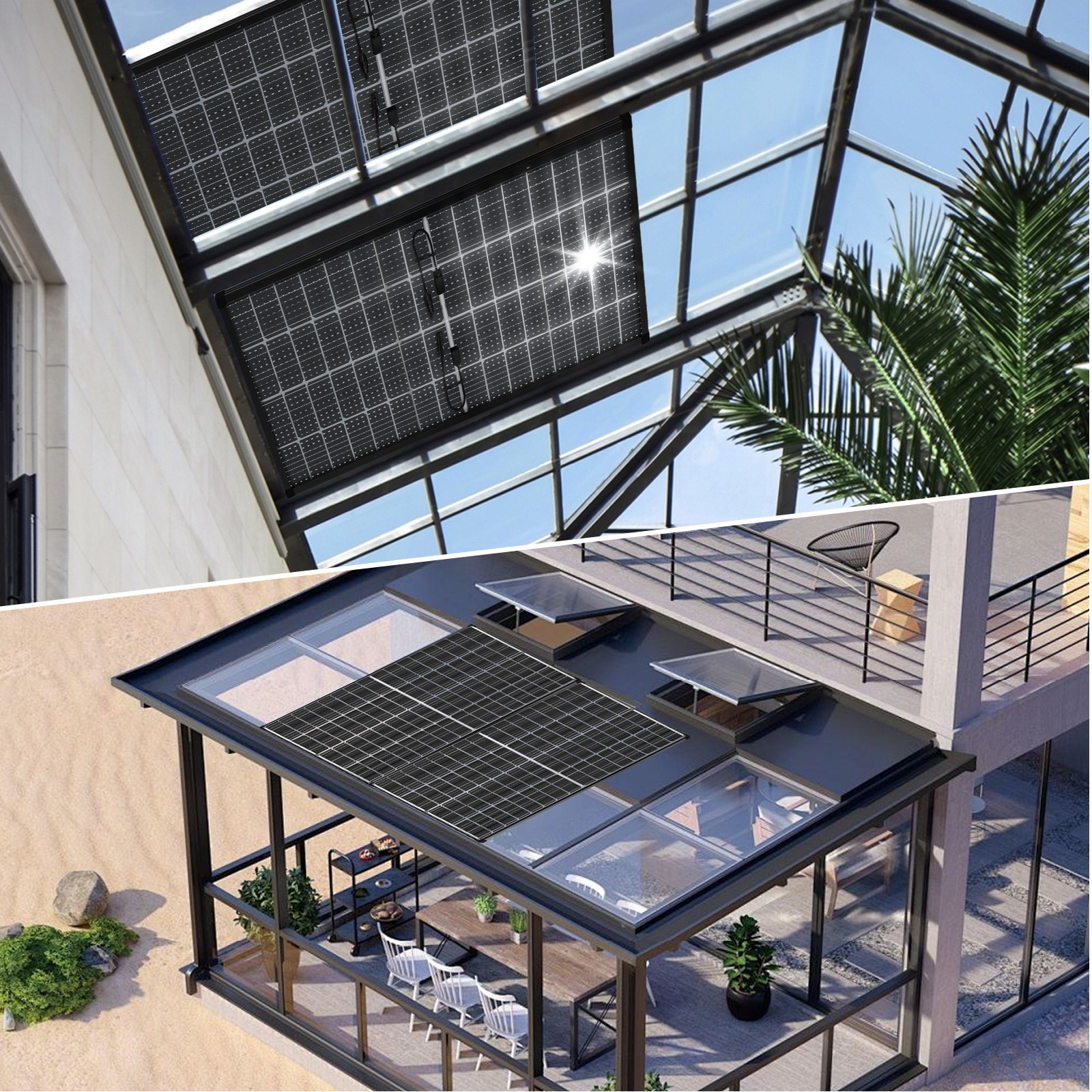200W solar panel, 18BB , 25.5% efficient photovoltaic module