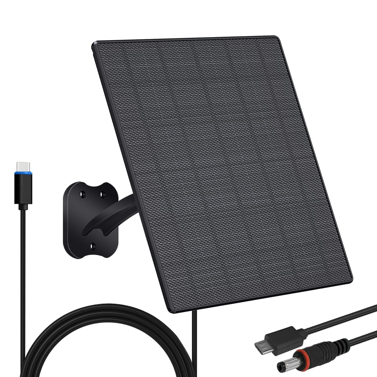 Zivif 10W Solar Panel for Security Cameras, 5V Solar Charger with USB-C/Micro…
