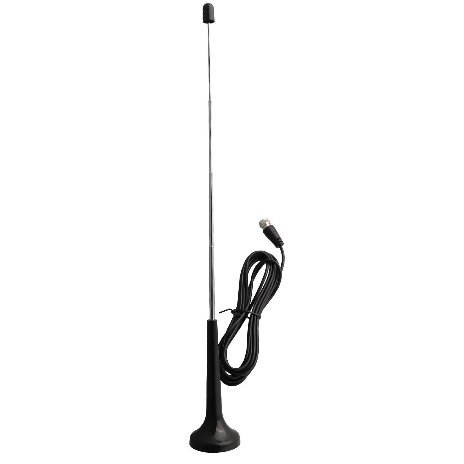 Telescopic Antenna for FM Radio with Magnetic Base and Coaxial Cable 3meters