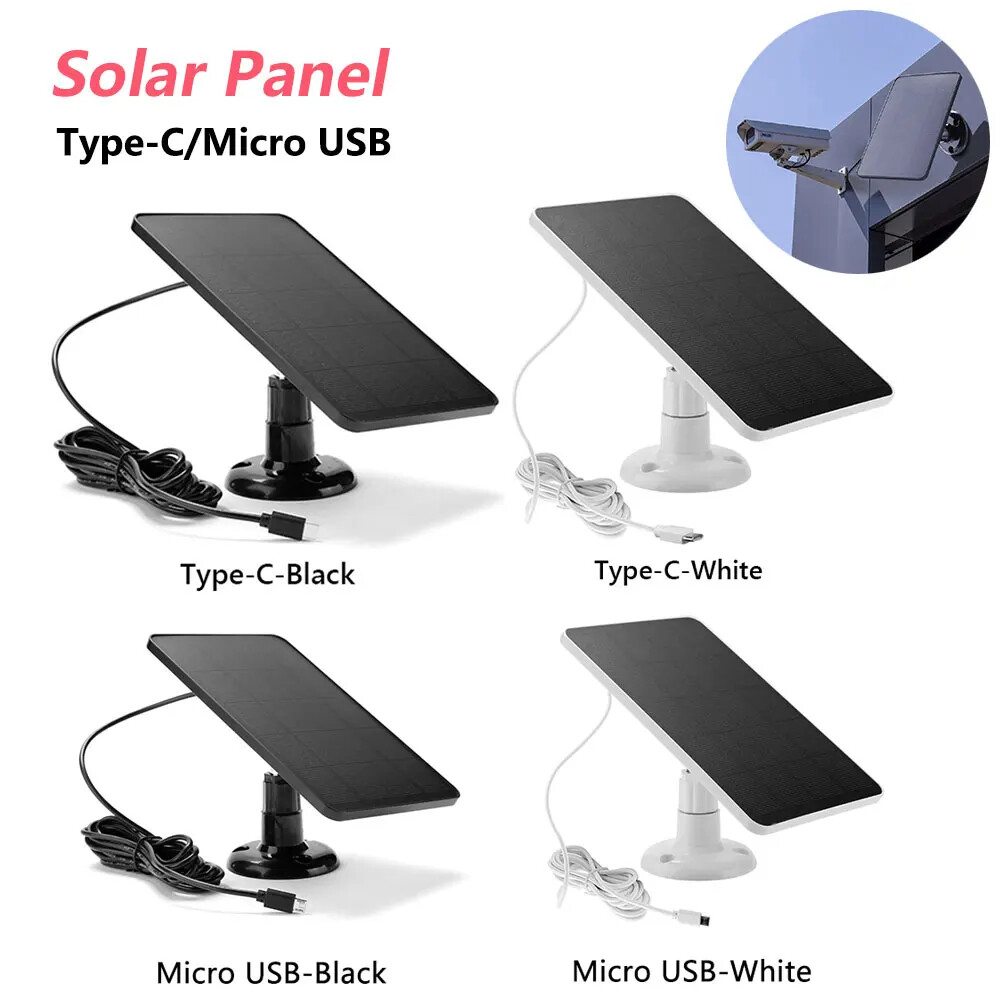 Solar Panel Micro USB Type C Outdoor DC Waterproof Solar Cells Charger Solar Pan