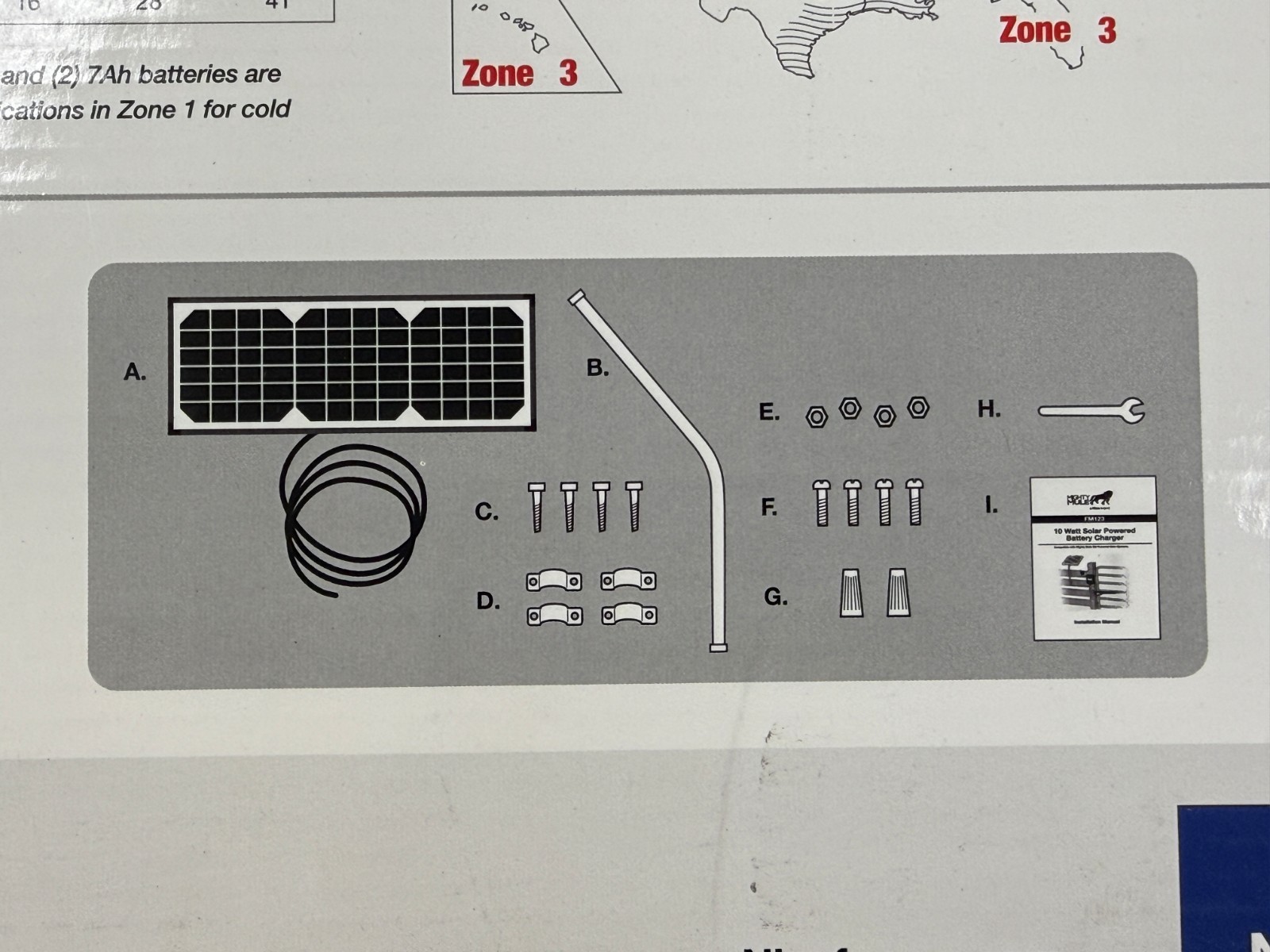 Mighty Mule FM123 Solar Panel Kit (10 Watt Gate Opener Accessory) NEW