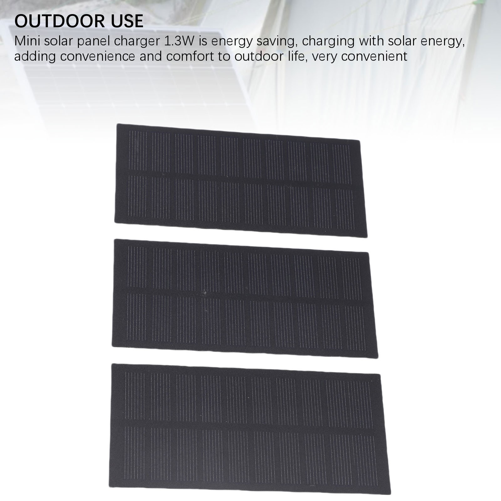 3Pcs Mini Solar Panel Charger 1.3W Monocrystalline PET For Battery Mobile P RCNR