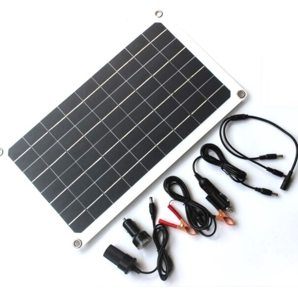 20W flexible solar panel charger for 12V car battery and mobile phone charger