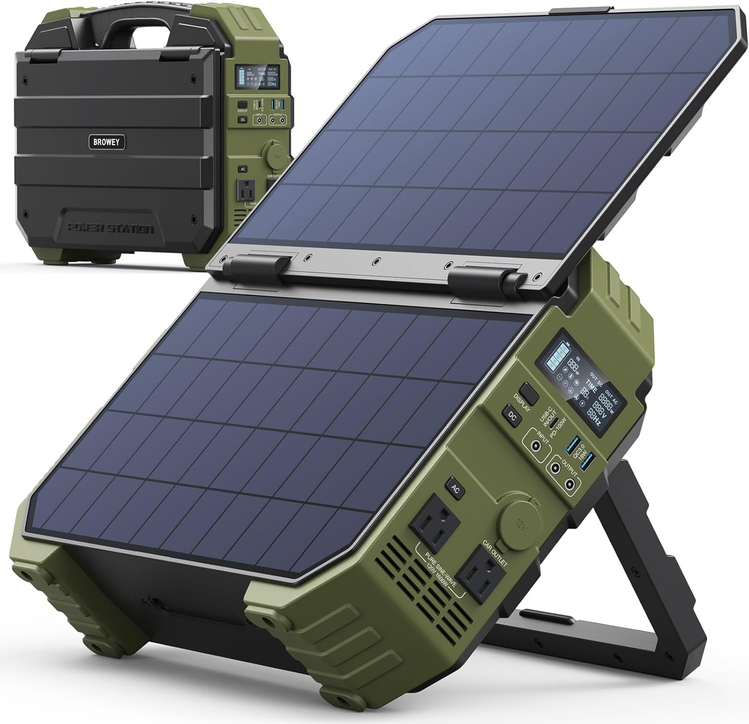 1600W Portable Power Station 1024Wh LiFePO4 Solar Generator 100W USB-C Camping R