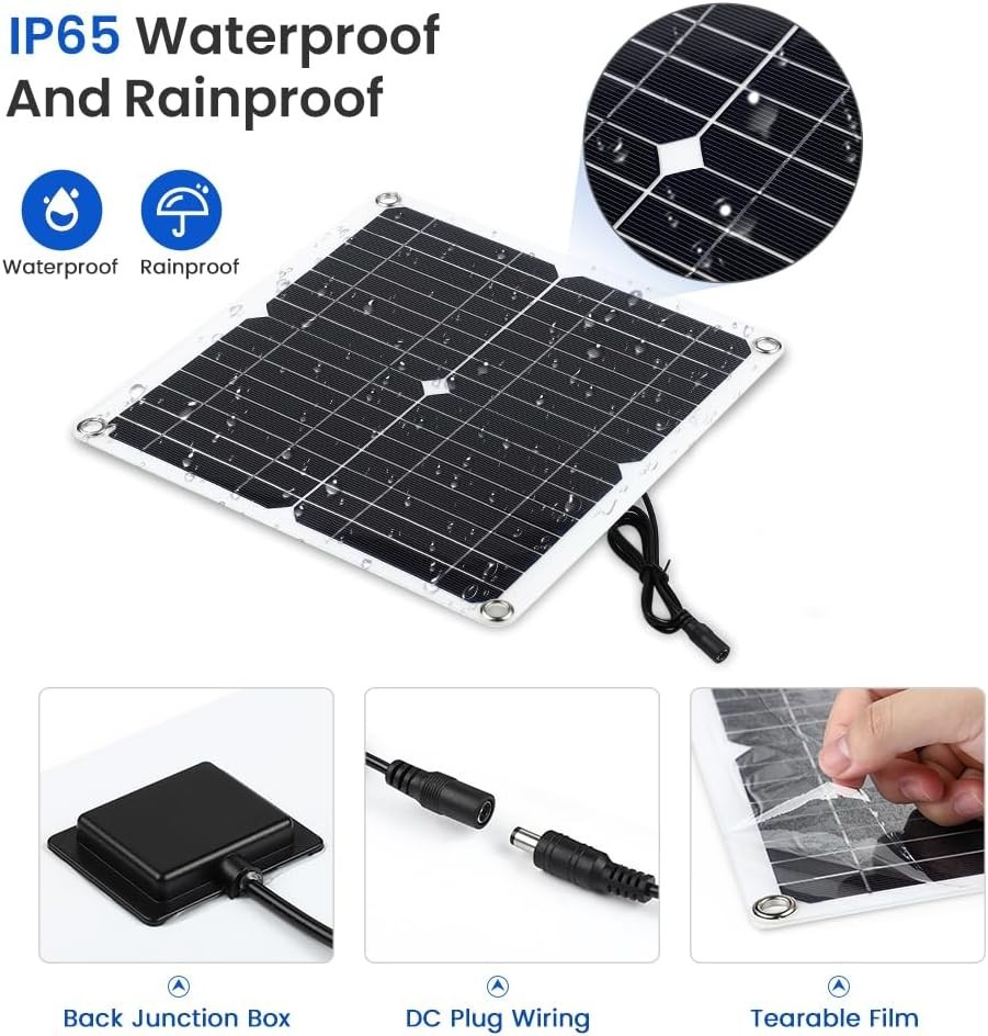 Durable 12W Monocrystalline Solar Panel Fan for Air Circulation in Small Spaces