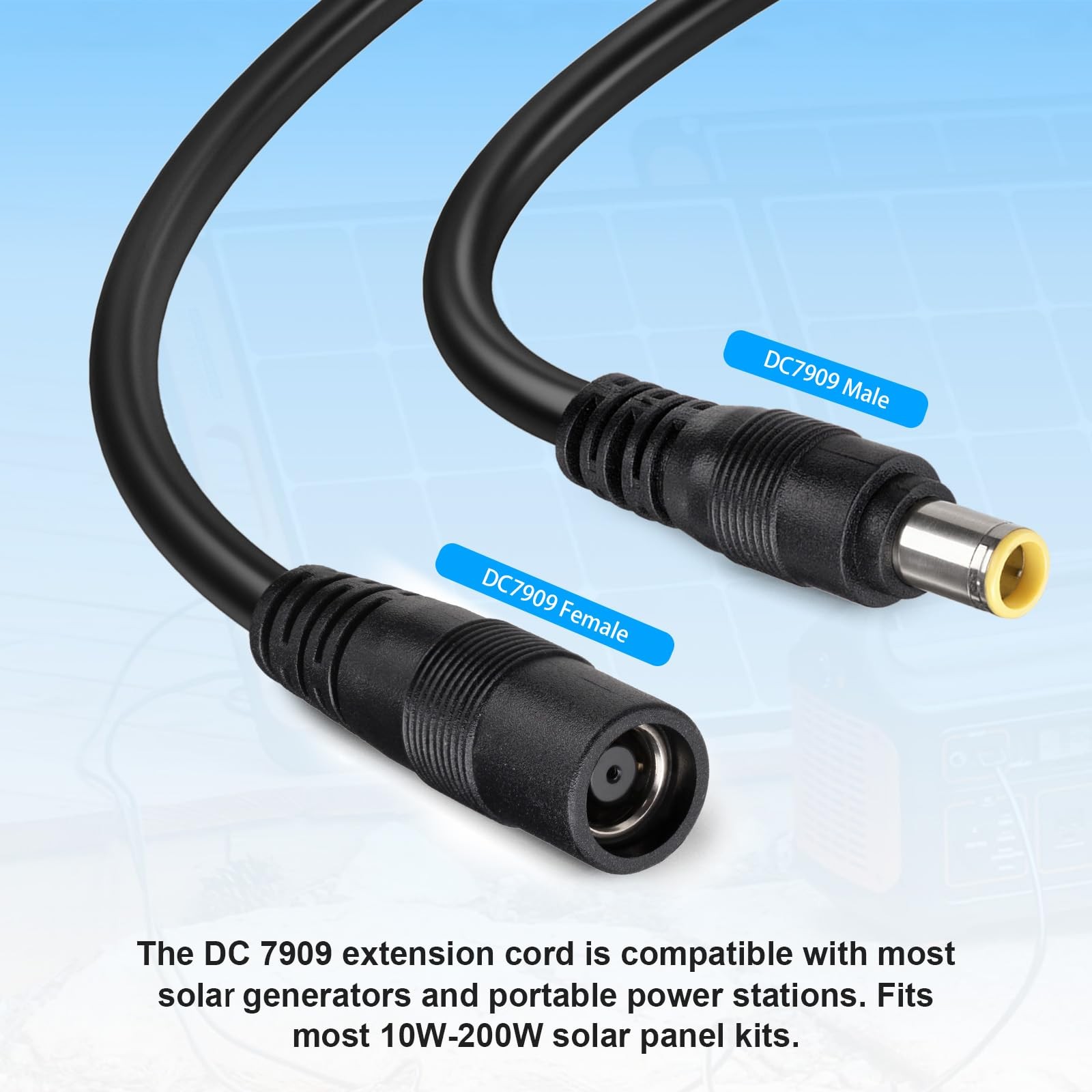 DC Power Extension Cable, 14AWG 10FT 8mm Male to Female Extension Cord Compat…