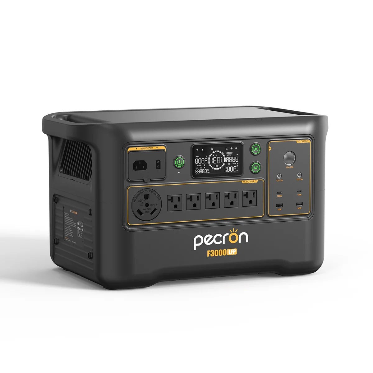 3000W Portable Power Station 3072Wh LiFePO4 Pure Sine Wave Off-Grid Solar